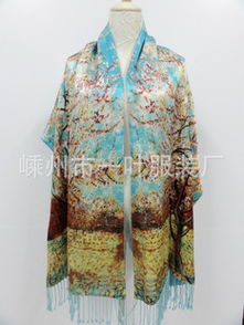 廠家直銷批發 真絲雙層拉絨披肩 真絲披肩 雙層數碼披肩圍巾 1424